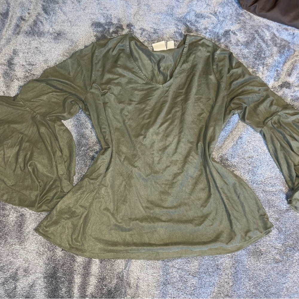 Elegant Olive Green Women's Top